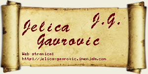 Jelica Gavrović vizit kartica